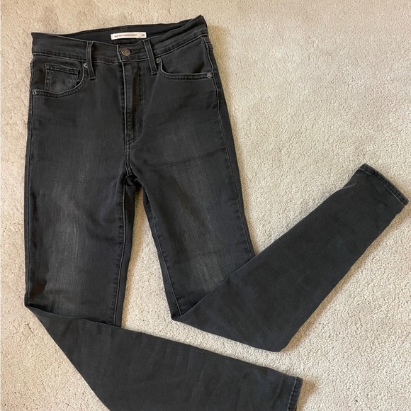 Levi’s Mile High Black Skinny Jeans 26 - Picture 5 of 8